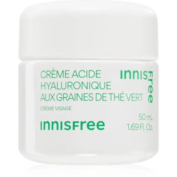 innisfree innisfree Green Tea Seed Hyaluronic Cream vlažilna krema za obraz s pomirjajočim učinkom 50 ml
