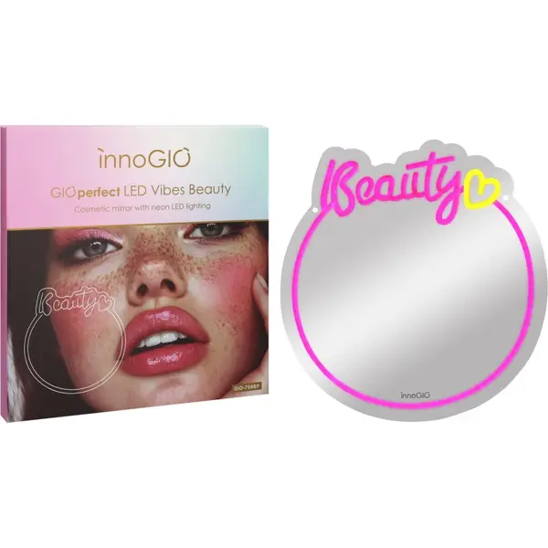 innoGIO innoGIO Vibes Beauty GIO-759BY kozmetično ogledalce z LED-osvetlitvijo 32,5 cm x 34cm x 1cm 1 kos