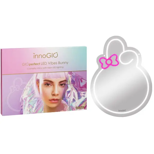 innoGIO innoGIO Vibes Bunny GIO-759BN kozmetično ogledalce z LED-osvetlitvijo 30 cm x 40cm x 1cm 1 kos