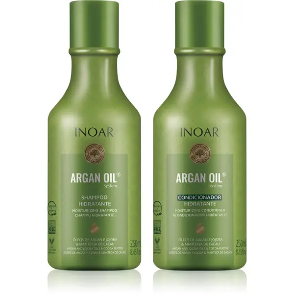 INOAR INOAR Argan Oil System set za hidracijo in sijaj 2x250 ml