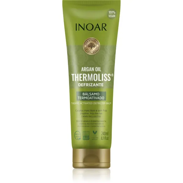 INOAR INOAR Argan Oil System Thermoliss balzam za glajenje za lase s termozaščito 240 ml