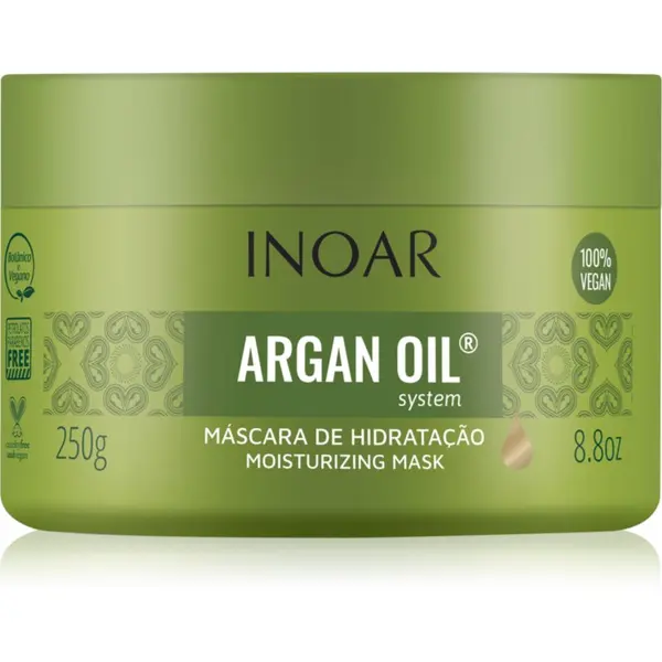 INOAR INOAR Argan Oil System vlažilna in gladilna maska za lase 250 g