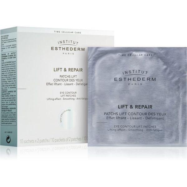 Institut Esthederm Institut Esthederm Lift & Repair Eye Contour Lift Patches gladilna maska za predel okoli oči v obliki obliža (Cellular Care) 10 x 2 kos