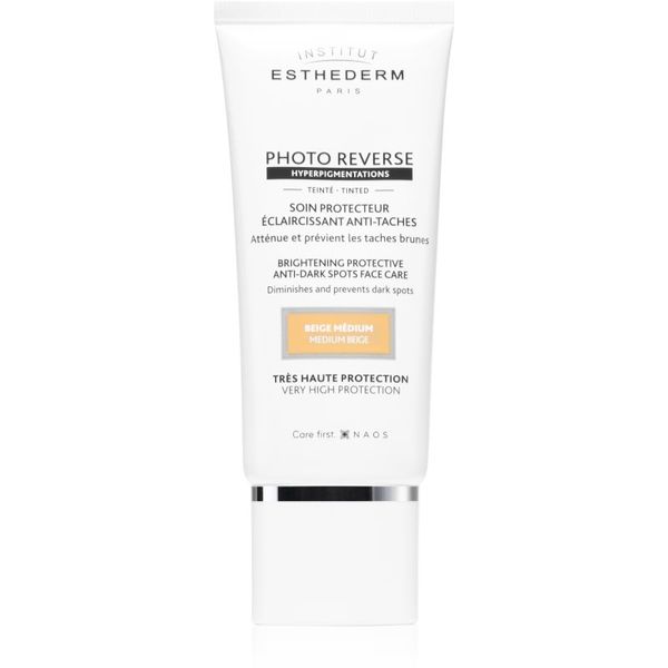 Institut Esthederm Institut Esthederm Photo Reverse Brightening Protective Anti-Dark Spots Face Care zaščitna tonirana krema proti pigmentnim madežem z visoko UV zaščito