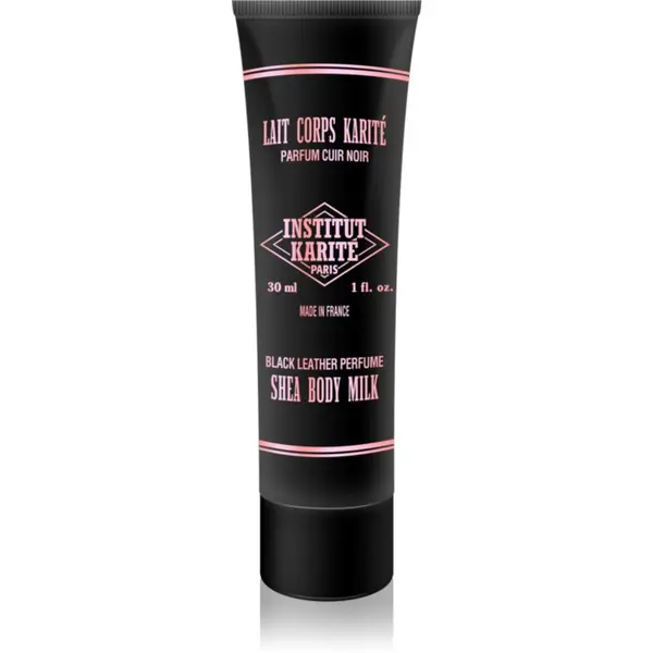Institut Karité Paris Institut Karité Paris Black Leather Shea Body Milk losjon za telo z karitejevim maslom 30 ml