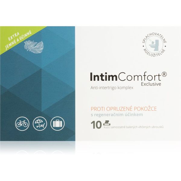 Intim Comfort Intim Comfort Anti-intertrigo complex ekstra nežni vlažni čistilni robčki proti vnetju ritke 10 kos