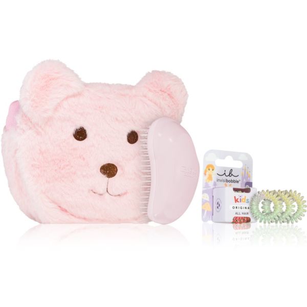 invisibobble invisibobble Pink Teddy Xmas 2023 darilni set za otroke 3 kos