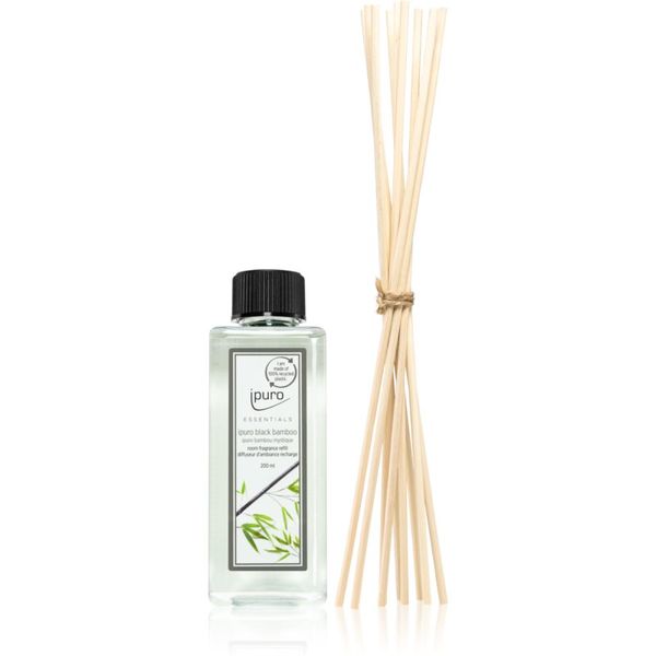 ipuro ipuro Essentials Black Bamboo nadomestno polnilo za aroma difuzor + nadomestne paličice za aroma difuzorje 200 ml