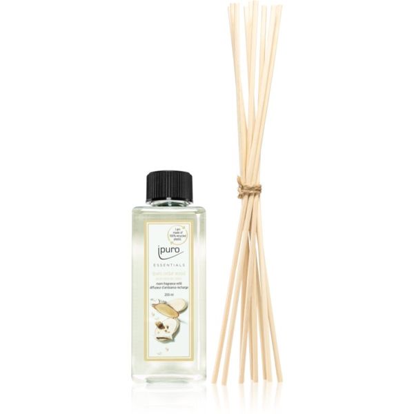 ipuro ipuro Essentials Cedar Wood nadomestno polnilo za aroma difuzor + nadomestne paličice za aroma difuzorje 200 ml