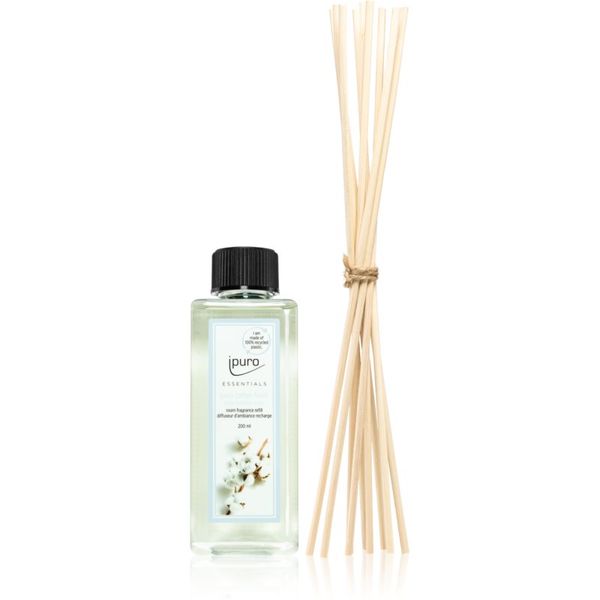 ipuro ipuro Essentials Cotton Fields nadomestno polnilo za aroma difuzor + nadomestne paličice za aroma difuzorje 200 ml