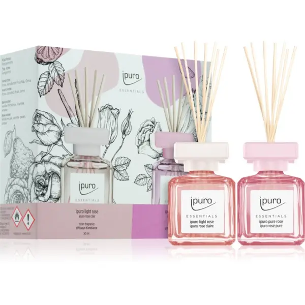 ipuro ipuro Essentials Light & Pure Rose darilni set 2x50 ml