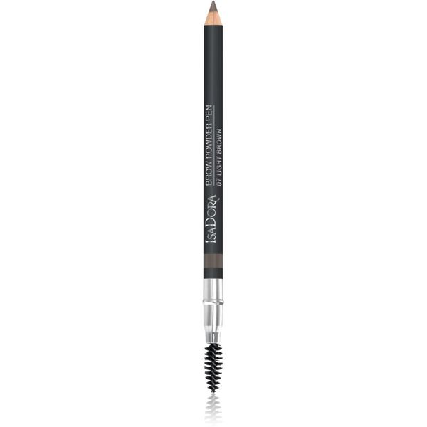 IsaDora IsaDora Brow Powder Pen svinčnik za obrvi s krtačko odtenek 07 Light Brown 1,1 g