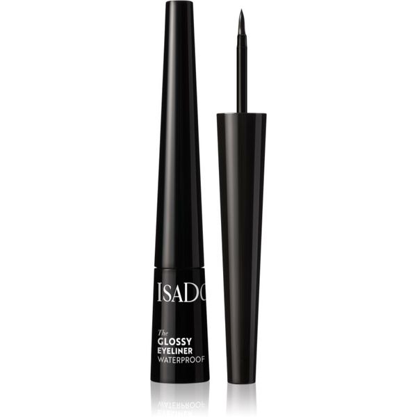 IsaDora IsaDora Glossy Eyeliner vodoodporno črtalo za oči odtenek 40 Chrome Black 2,5 ml