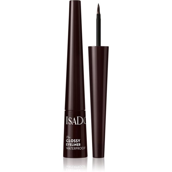 IsaDora IsaDora Glossy Eyeliner vodoodporno črtalo za oči odtenek 42 Dark Brown 2,5 ml