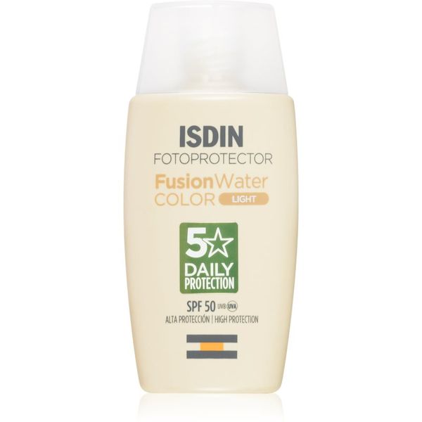 ISDIN ISDIN Fusion Water fluid za sončenje za obraz SPF 50 odtenek light 50 ml