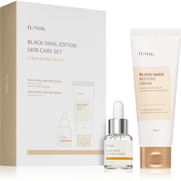 iUnik iUnik Black Snail darilni set (za regeneracijo in obnovo kože obraza)