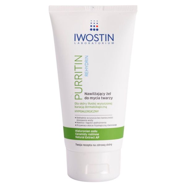 Iwostin Iwostin Purritin Rehydrin vlažilni gel za umivanje za izsušeno in razdraženo kožo zaradi zdravljenja aken 150 ml