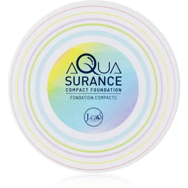 J.Cat Beauty J.Cat Beauty Aquasurance kompaktni pudrasti make-up za srednje in izdatno prekrivanje odtenek 100 Porcelain 9 g