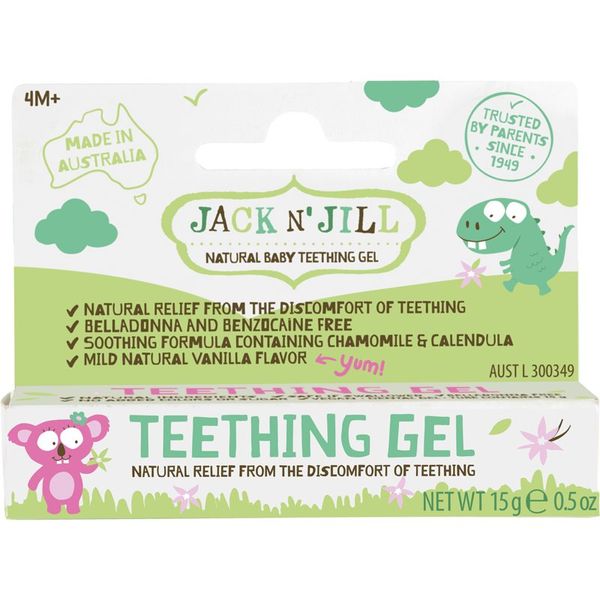 Jack N’ Jill Jack N’ Jill Teething Gel pomirjajoči gel za rast zobkov 4m+ 15 g