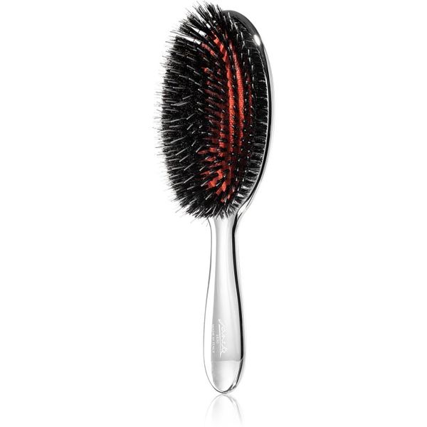 Janeke Janeke Chromium Line Air-Cushioned Brush with Bristles and Nylon Reinforcement ovalna krtača za lase 22 x 7 cm