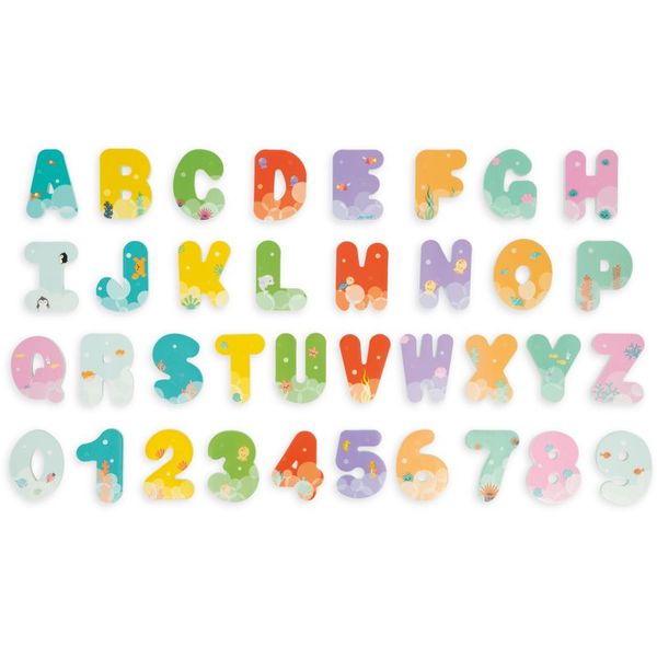 Janod Janod Bath Toy Letters & Numbers igrača za v vodo 2 y+ 36 kos