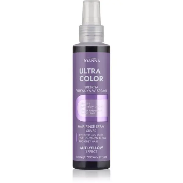 Joanna Joanna Ultra Color Hair Rinse Silver Spray pigment za lase odtenek Silver 150 ml
