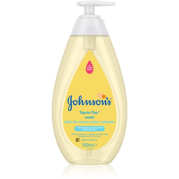 Johnson's® Johnson's® Top-to-Toe gel za umivanje za telo in lase za otroke od rojstva 500 ml