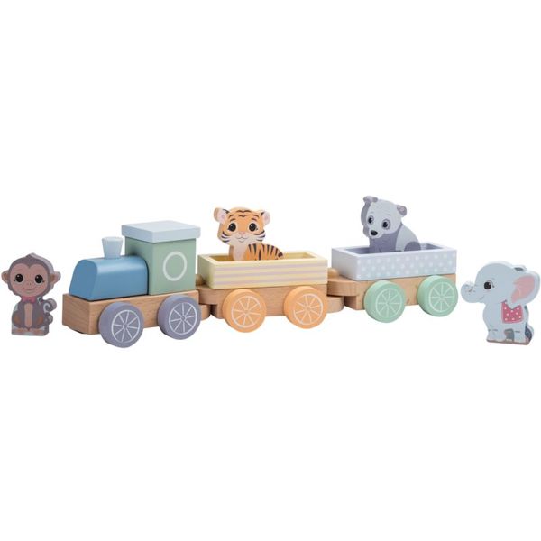 Jouéco Jouéco The Wildies Family Trainset with Animals set za otroke 18 m+ 7 kos