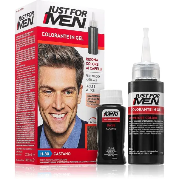 Just for Men Just for Men Color Kit tonirana barva za lase za moške odtenek H-30 Light Medium Brown 1 kos