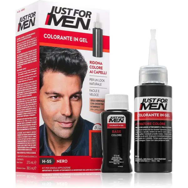 Just for Men Just for Men Color Kit tonirana barva za lase za moške odtenek H-55 Real Black 1 kos
