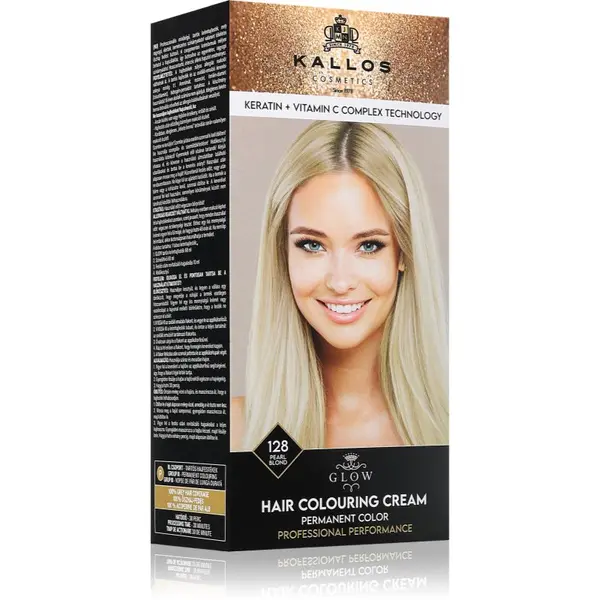 Kallos Kallos Glow Lasting Cream Colour permanentna barva za lase odtenek Pearl Blond 60 ml