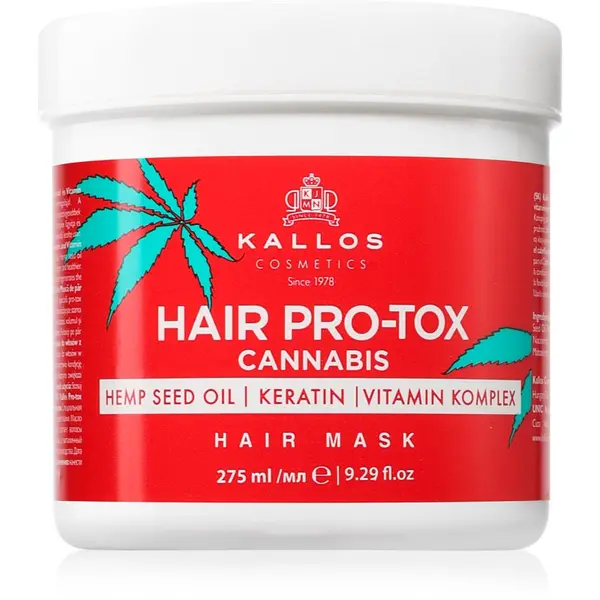 Kallos Kallos Hair Pro-Tox Cannabis regeneracijska maska za lase s konopljinim oljem 275 ml