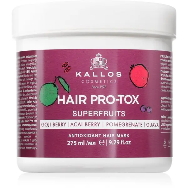 Kallos Kallos Hair Pro-Tox Superfruits regeneracijska maska za utrujene lase brez sijaja 275 ml