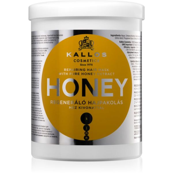 Kallos Kallos Honey intenzivna vlažilna maska za suhe in poškodovane lase 1000 ml