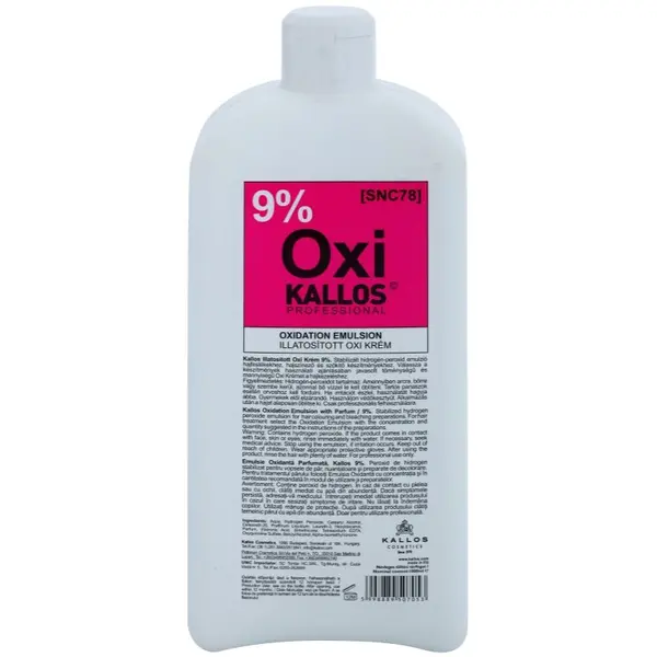 Kallos Kallos Kallos Classic Oxi kremasti peroksid 9% za profesionalno uporabo 1000 ml