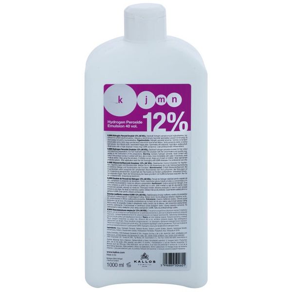 Kallos Kallos KJMN Hydrogen Peroxide oksidacijska emulzija 12 % 40 vol. za profesionalno uporabo 1000 ml