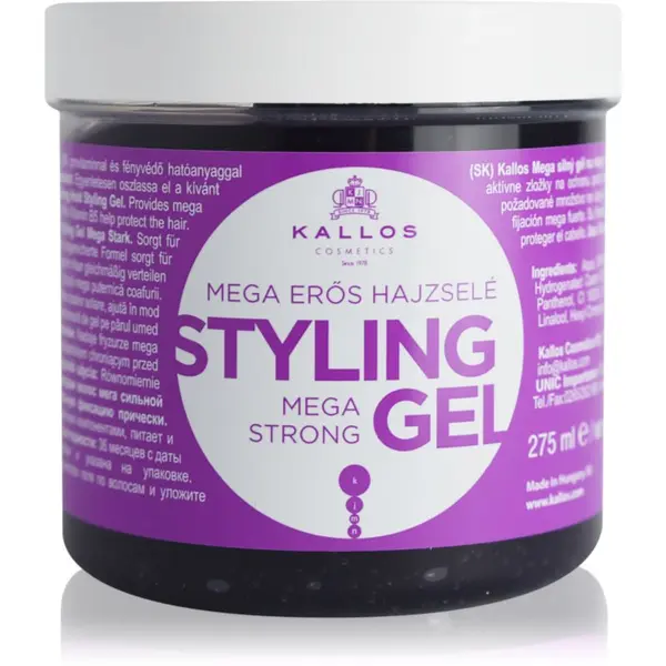 Kallos Kallos KJMN Mega Strong Styling Gel ekstra močan gel za lase 275 ml