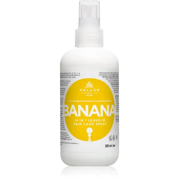 Kallos Kallos KJMN Professional Banana pršilo brez spiranja za lase 200 ml