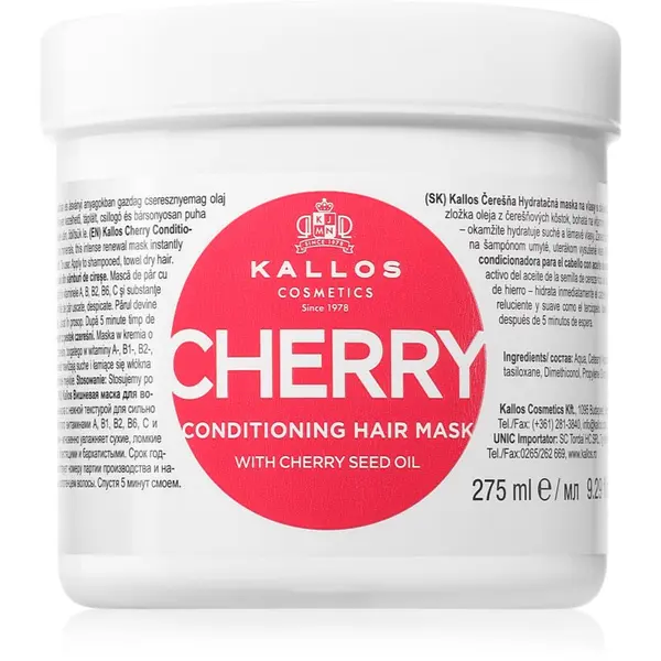 Kallos Kallos KJMN Professional Cherry vlažilna maska za poškodovane lase 275 ml