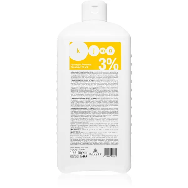 Kallos Kallos KJMN Professional Hydrogen Peroxide oksidacijska emulzija 3 % 10 vol. za profesionalno uporabo 1000 ml