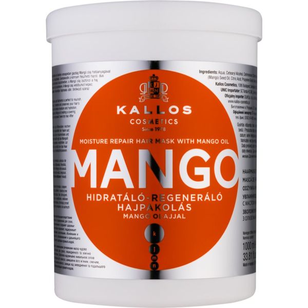 Kallos Kallos Mango maska za okrepitev las z mangovim oljem 1000 ml