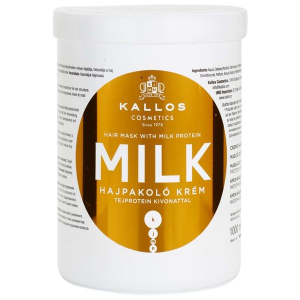 Kallos Kallos Milk maska z mlečnimi beljakovinami 1000 ml