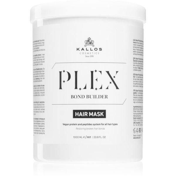 Kallos Kallos Plex Hair Mask regeneracijska maska za poškodovane in kemično obdelane lase 1000 ml