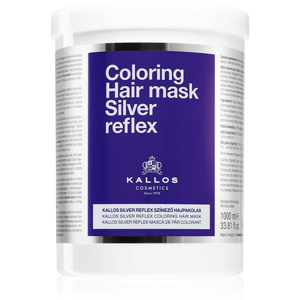 Kallos Kallos Silver Reflex maska za lase za nevtralizacijo rumenih odtenkov 1000 ml