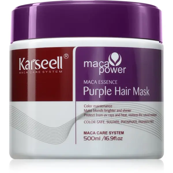 Karseell Karseell Purple Hair Mask maska za lase za blond in sive lase 500 ml
