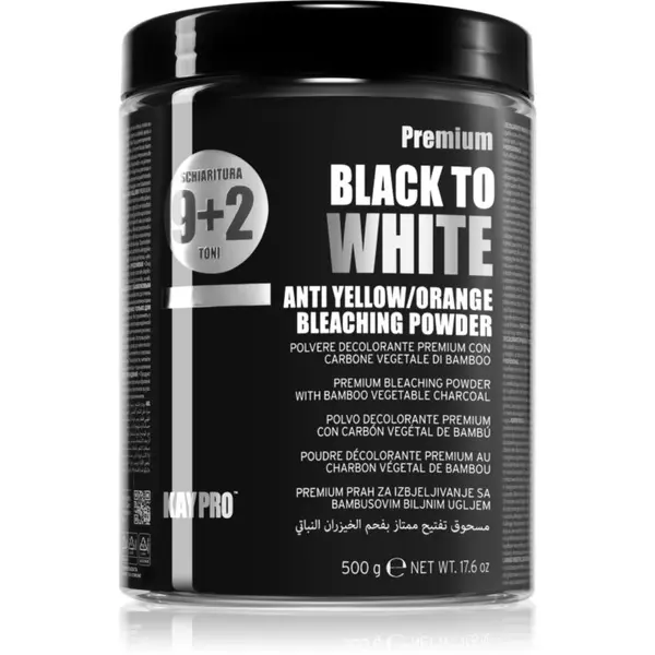 Kaypro Kaypro Black To White Anti Yellow/Orange Bleaching Powder posvetlitveni puder za lase za profesionalno uporabo 500 g