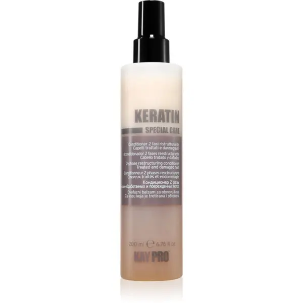 Kaypro Kaypro Keratin 2 Phase Restructiring Conditioner nega brez spiranja za lažje razčesavanje las 200 ml