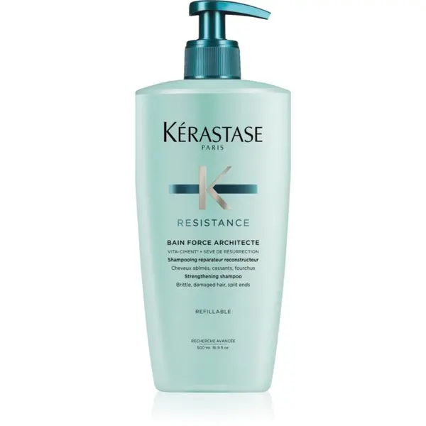 Kérastase Kérastase Résistance Bain Force Architecte šamponska kopel s krepilnimi učinki za oslabljene in rahlo poškodovane lase 500 ml