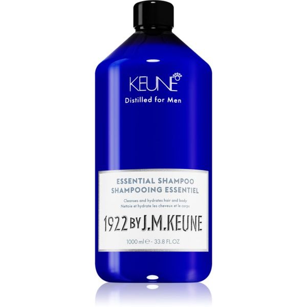 Keune Keune 1922 Essential Shampoo šampon za lase in telo za suhe lase 1000 ml