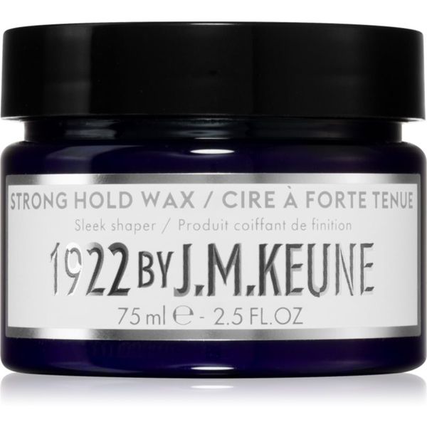 Keune Keune 1922 Strong Hold Wax vosek za lase z močnim utrjevanjem za sijaj 75 ml